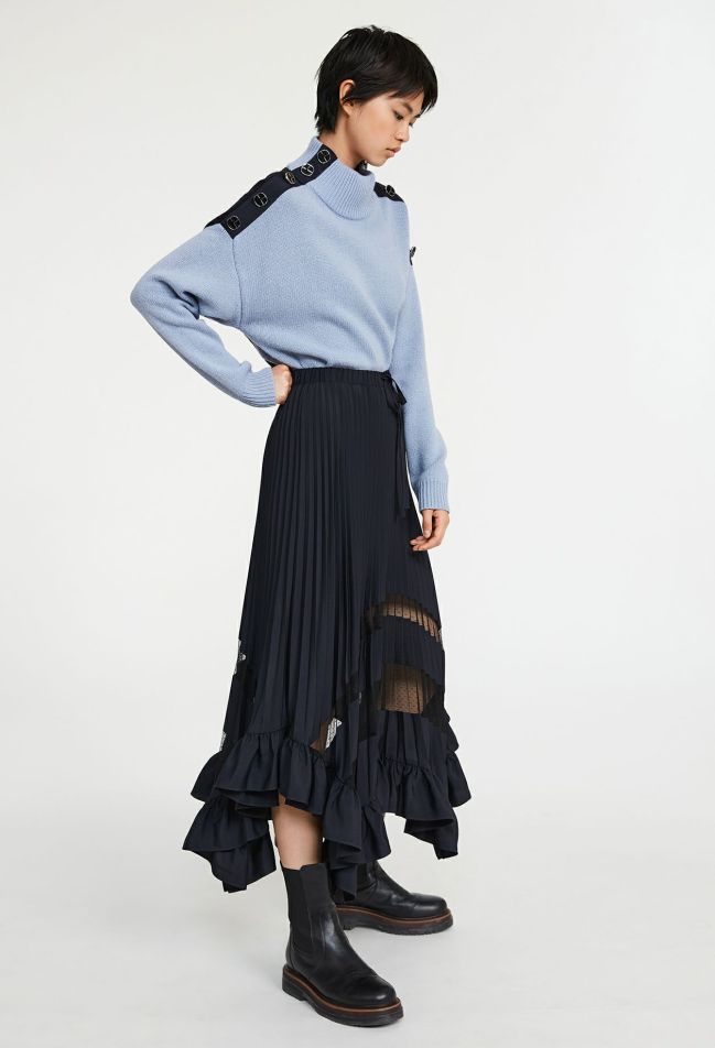 Clothes Claudie Pierlot  | Midi Skirt Navy
